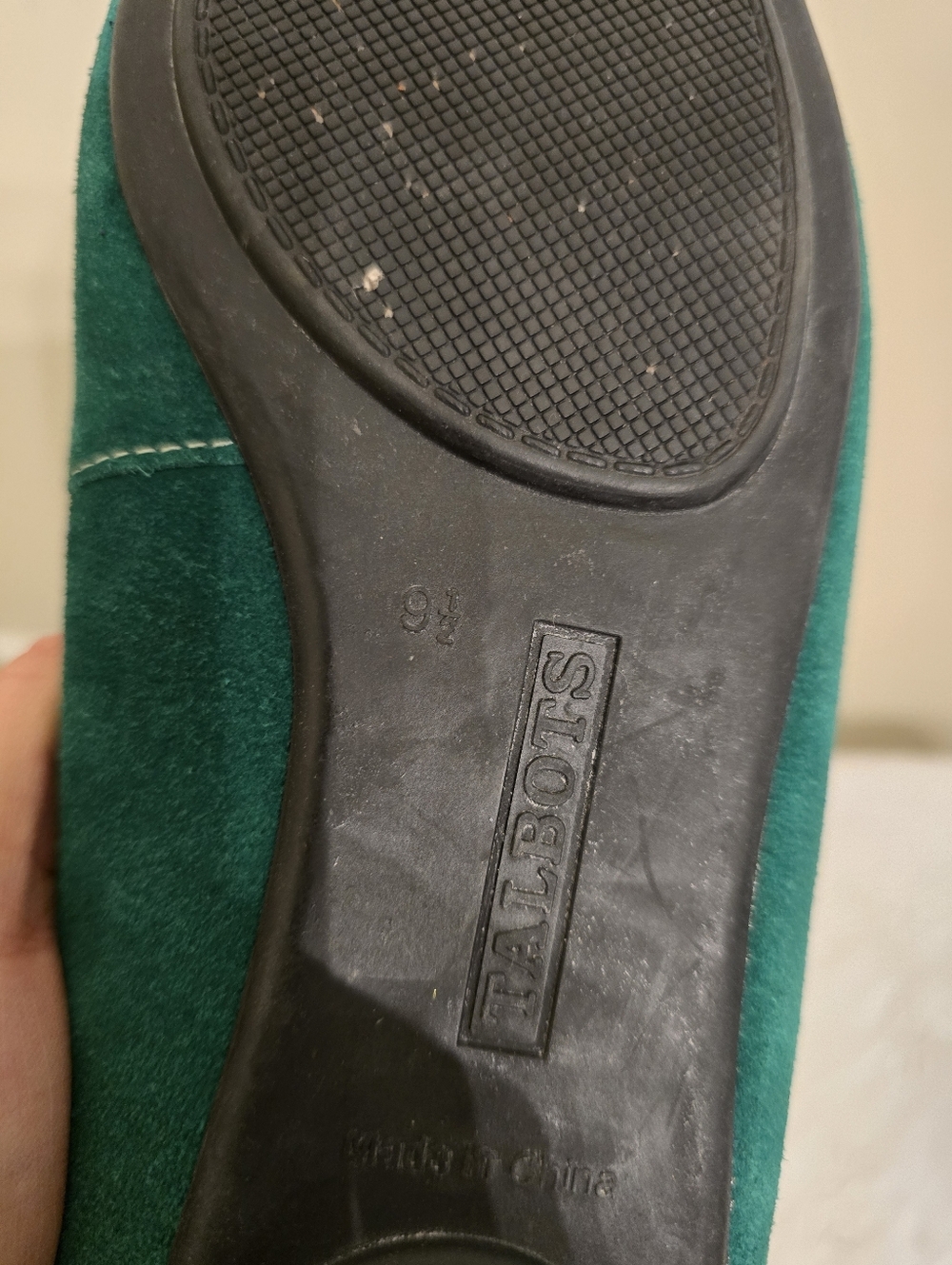 Talbots Green Suede Penny Loafers T Loafers In Excellent Condition Size 9.5 - Picture 6 of 7